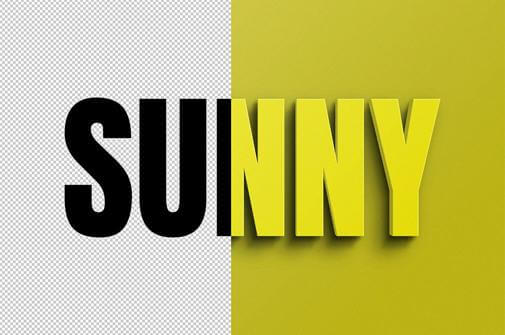 Summer Vibe Yellow Text Effect