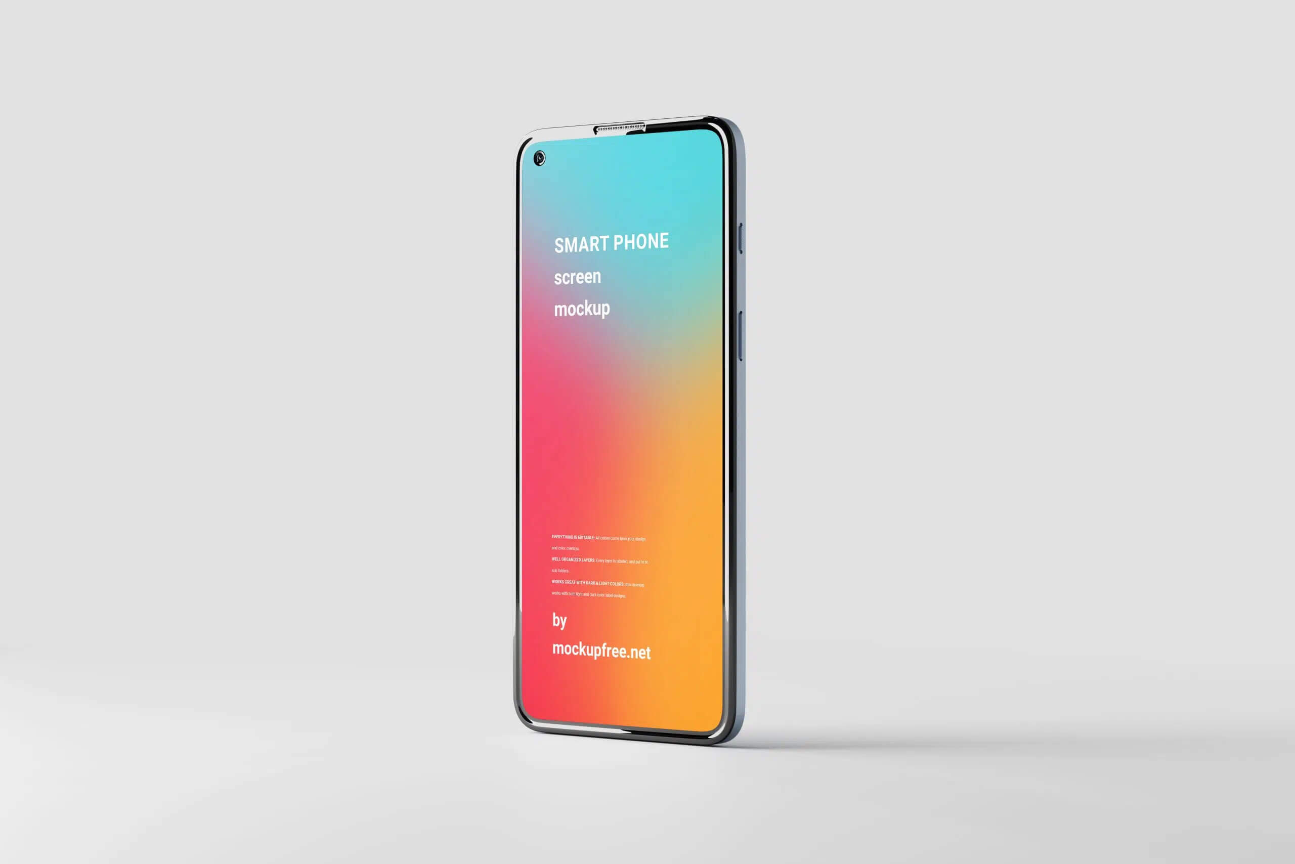 5 Phone Screen Mockups in Varied Sights