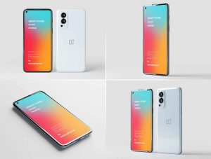 5 Phone Screen Mockups in Varied Sights