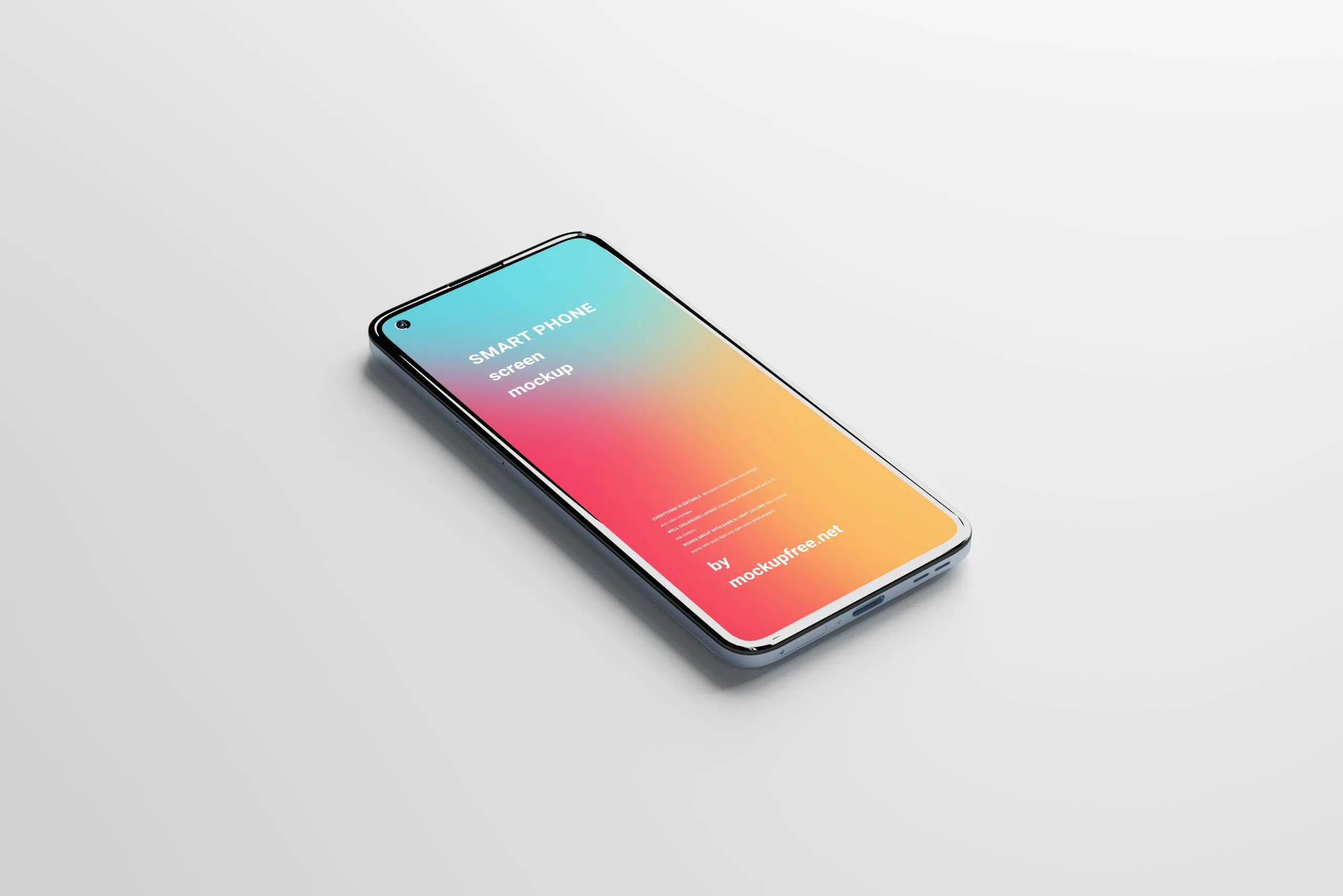 5 Phone Screen Mockups in Varied Sights