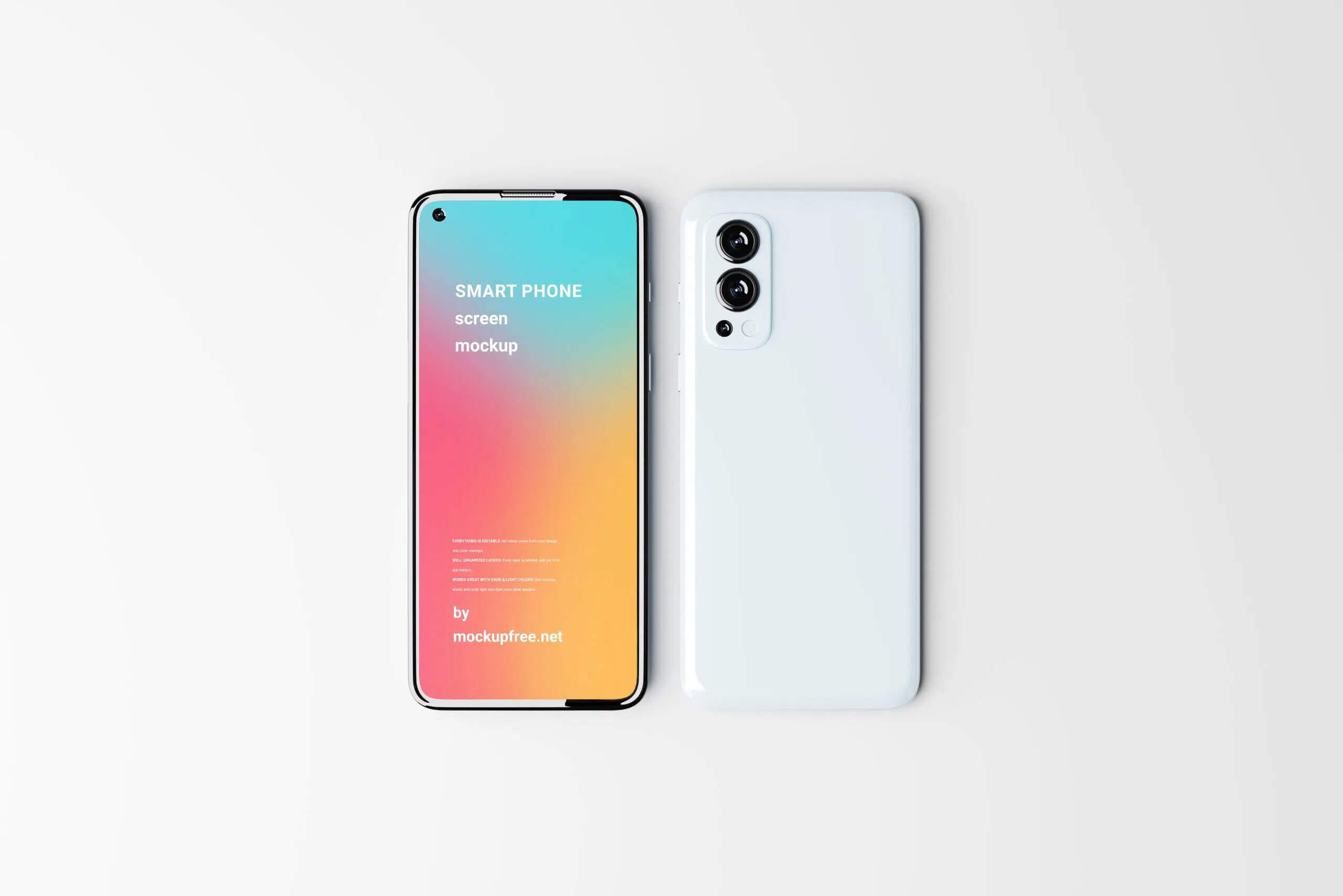 5 Phone Screen Mockups in Varied Sights