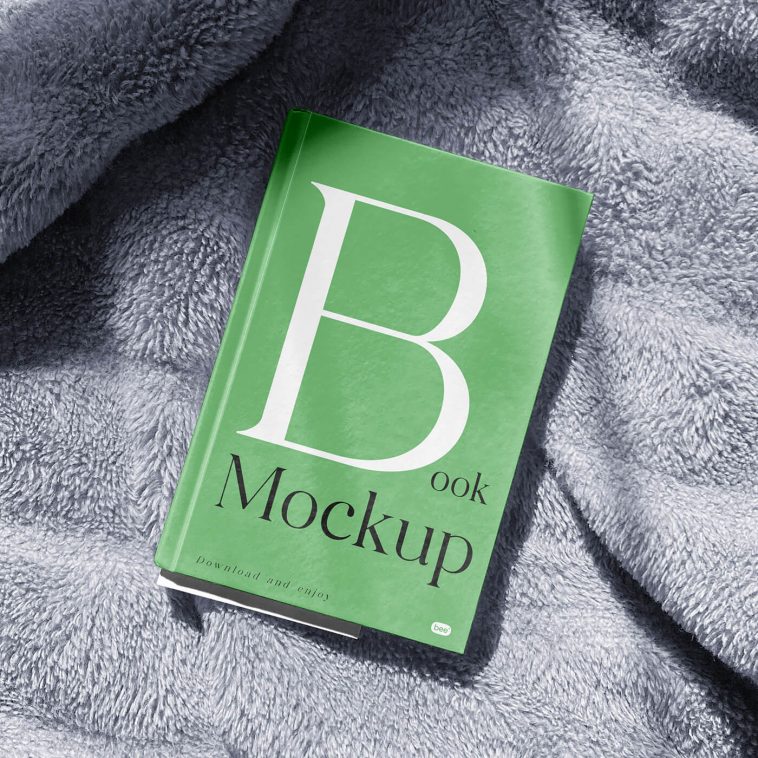 Free Book Cover on Blanket Mockup