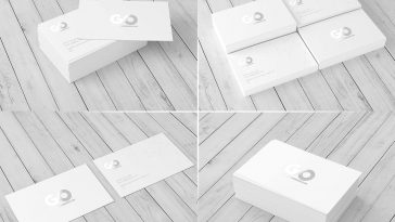 Free Business Card Mockup 3.5×2