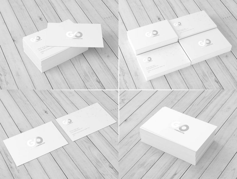 Free Business Card Mockup 3.5×2