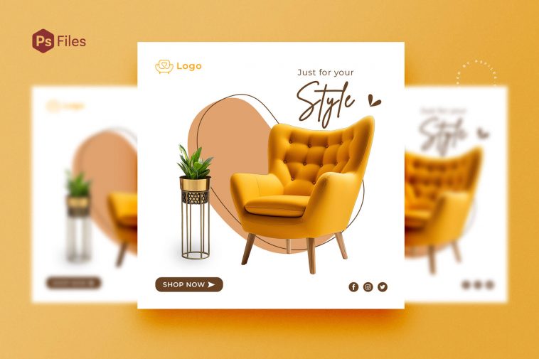 Free Furniture Instagram Post Design Template PSD
