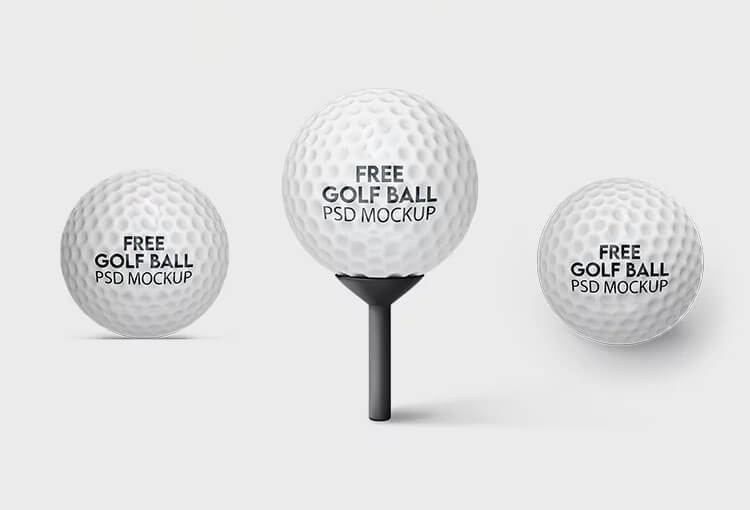 Free Golf Ball PSD Mockup