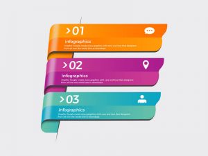 Free Infographic Template with Ribbons Banners