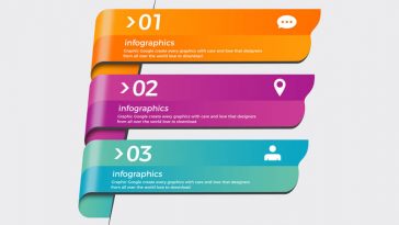 Free Infographic Template with Ribbons Banners