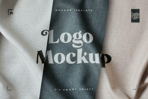 Free Realistic Fabric Print Logo Mockup PSD