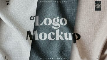 Free Realistic Fabric Print Logo Mockup PSD