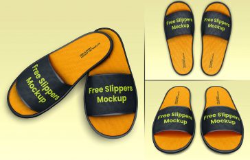 Free Slippers Mockup PSD Template