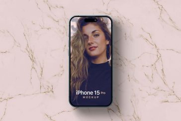 Free iPhone 15 Pro Mockup PSD