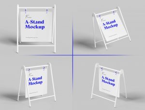 Metal A-stand mockup