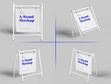 Metal A-stand mockup