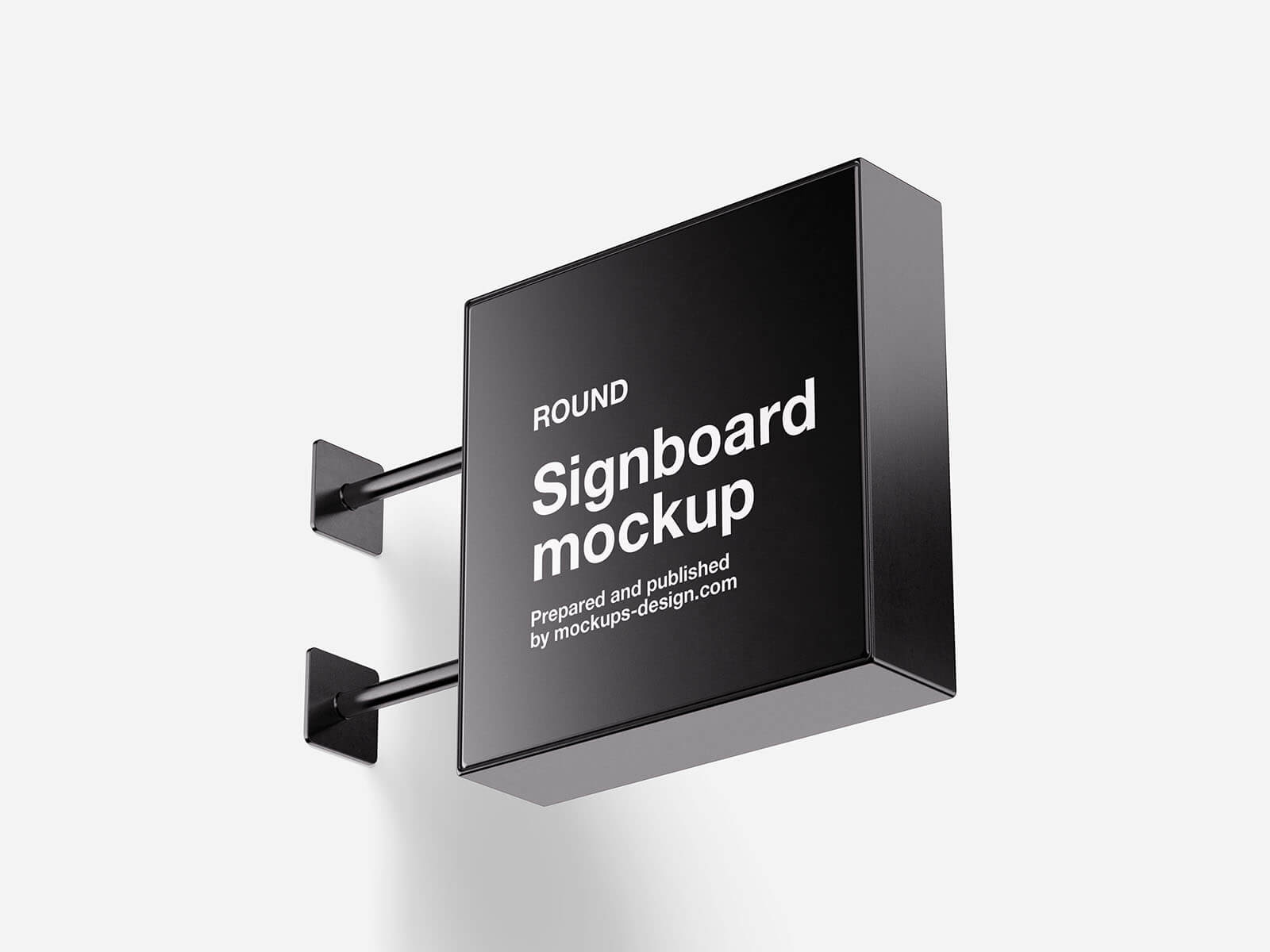 Square Signboard Mockup