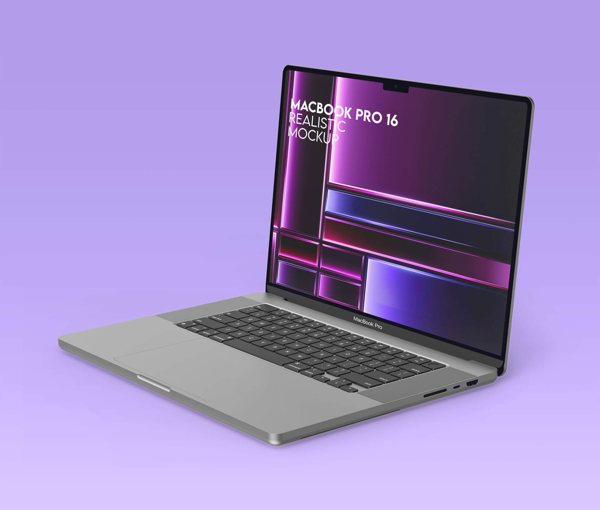 Free M3 MacBook Pro 16″ 2024 Mockup PSD Set