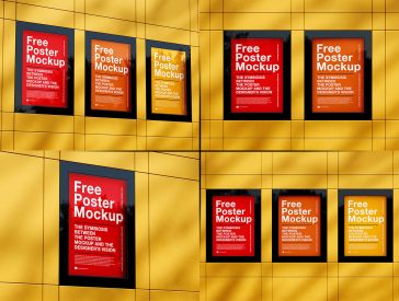 Clean Poster Frames Mockup