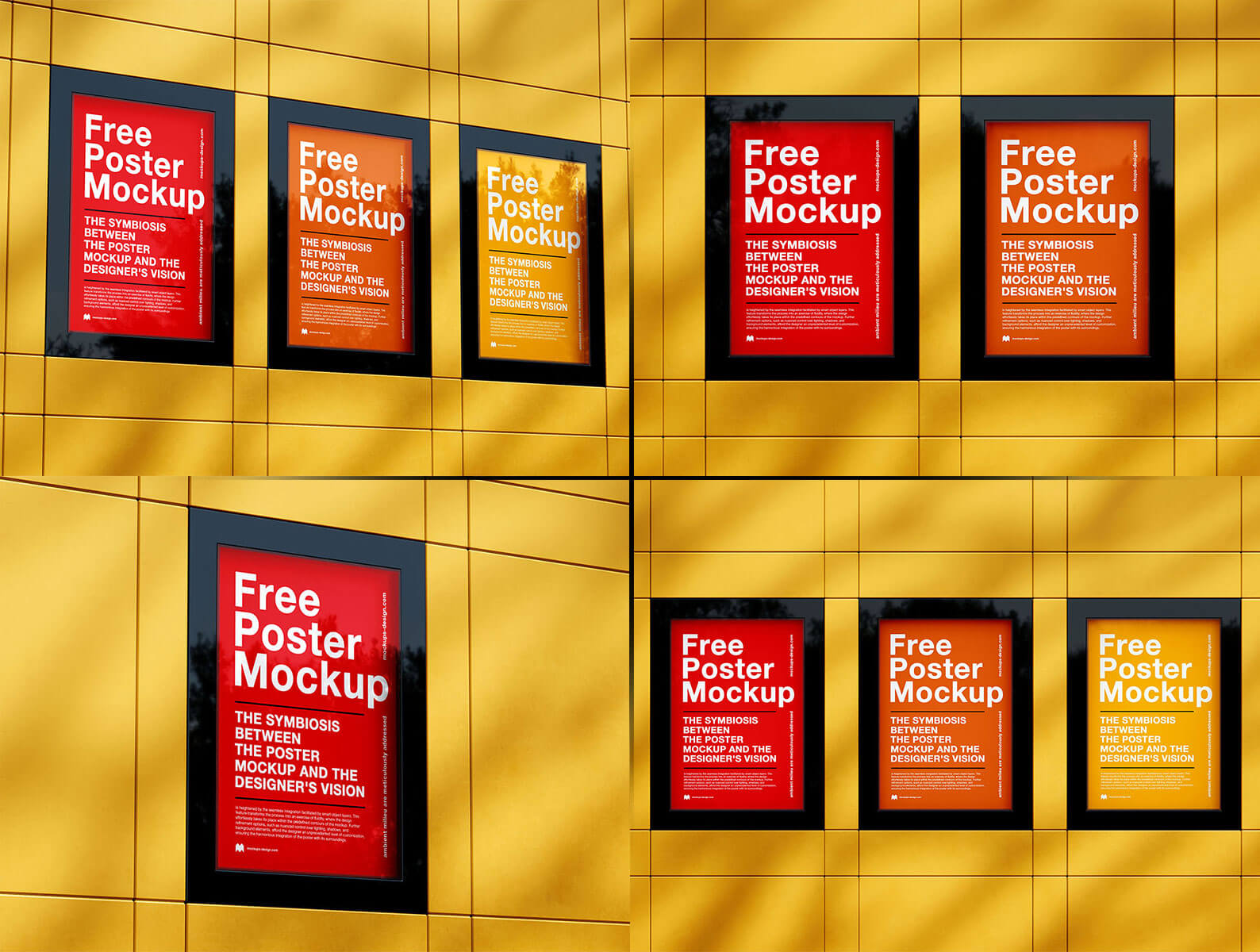 Clean Poster Frames Mockup