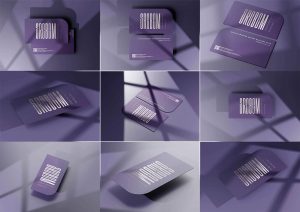 Single Rounded Corner Business Card Mockups