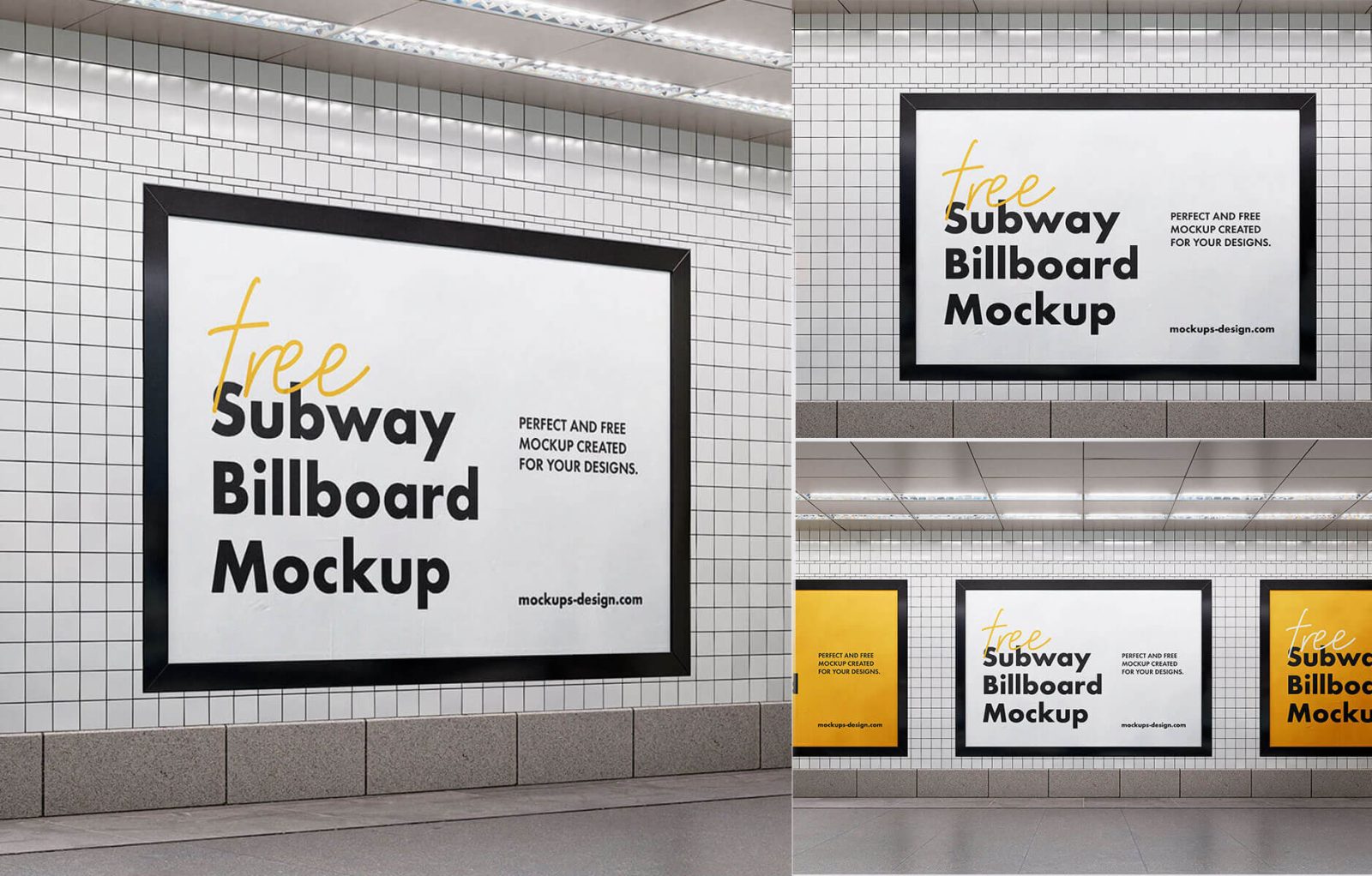 Subway Billboard Mockup