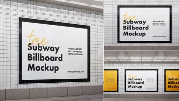 Subway Billboard Mockup