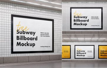 Subway Billboard Mockup