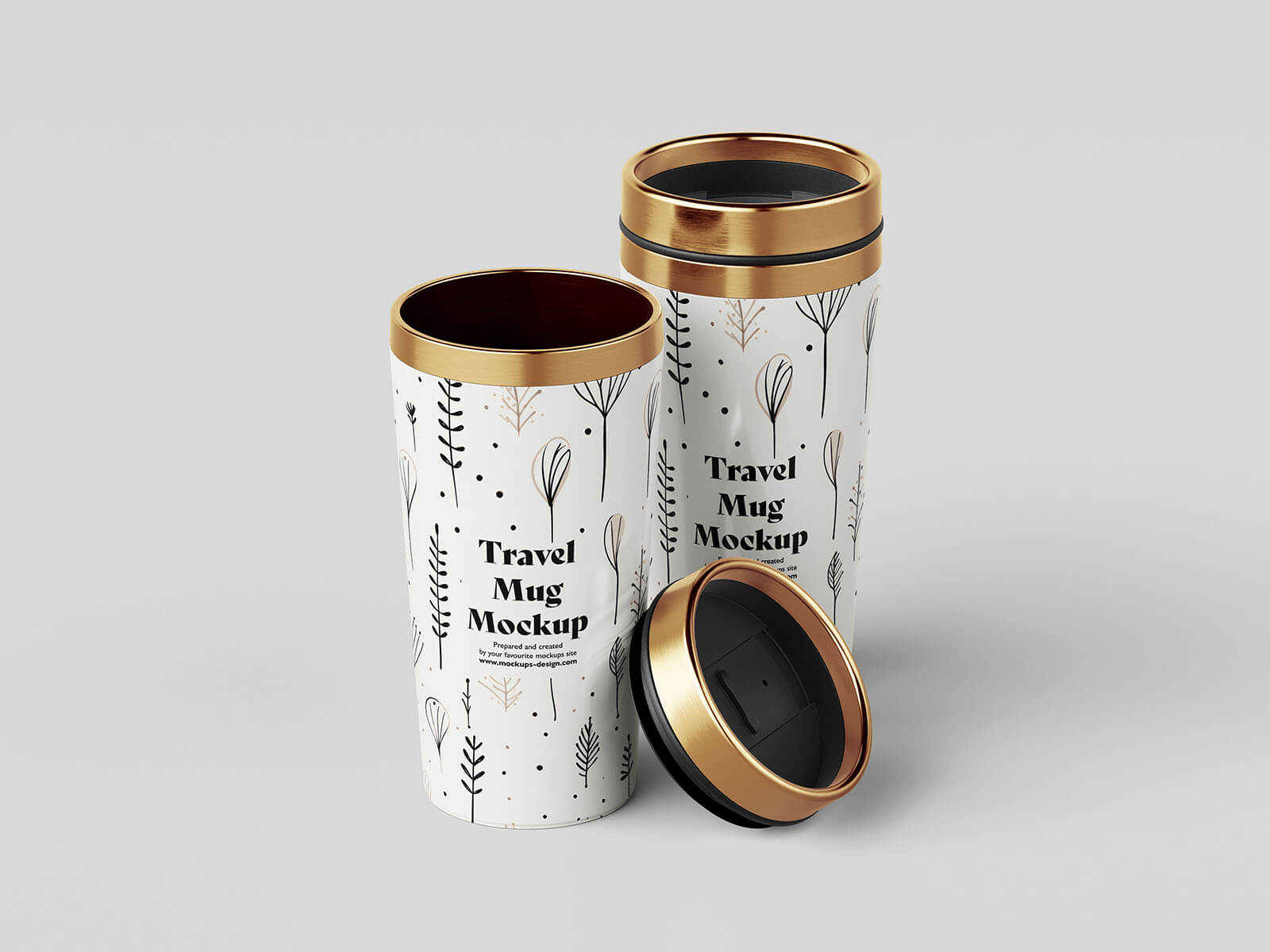 Free Travel Mug Mockup 