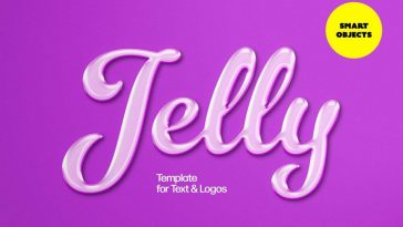 Violet Glossy Text Effect