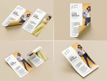 5 Free Legal 8.5 x 14″ Paper Flyer Mockup PSD Files
