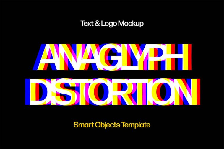 ​​Anaglyph Distortion Mockup