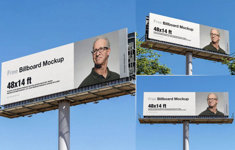 Wide Billboard Mockup / 48×14 ft