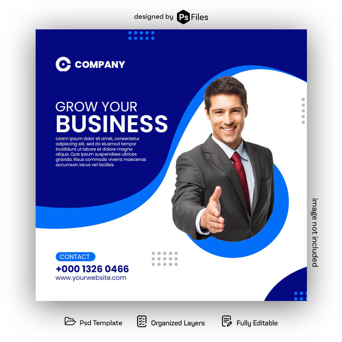 Free Instagram Post Design PSD Template for Grow Your Business