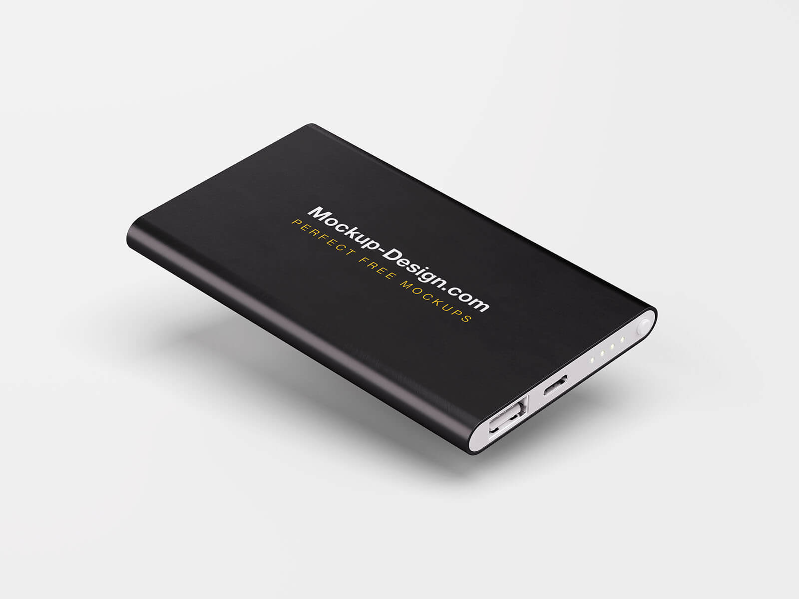 Free Portable Charger Power Bank Mockup PSD Set