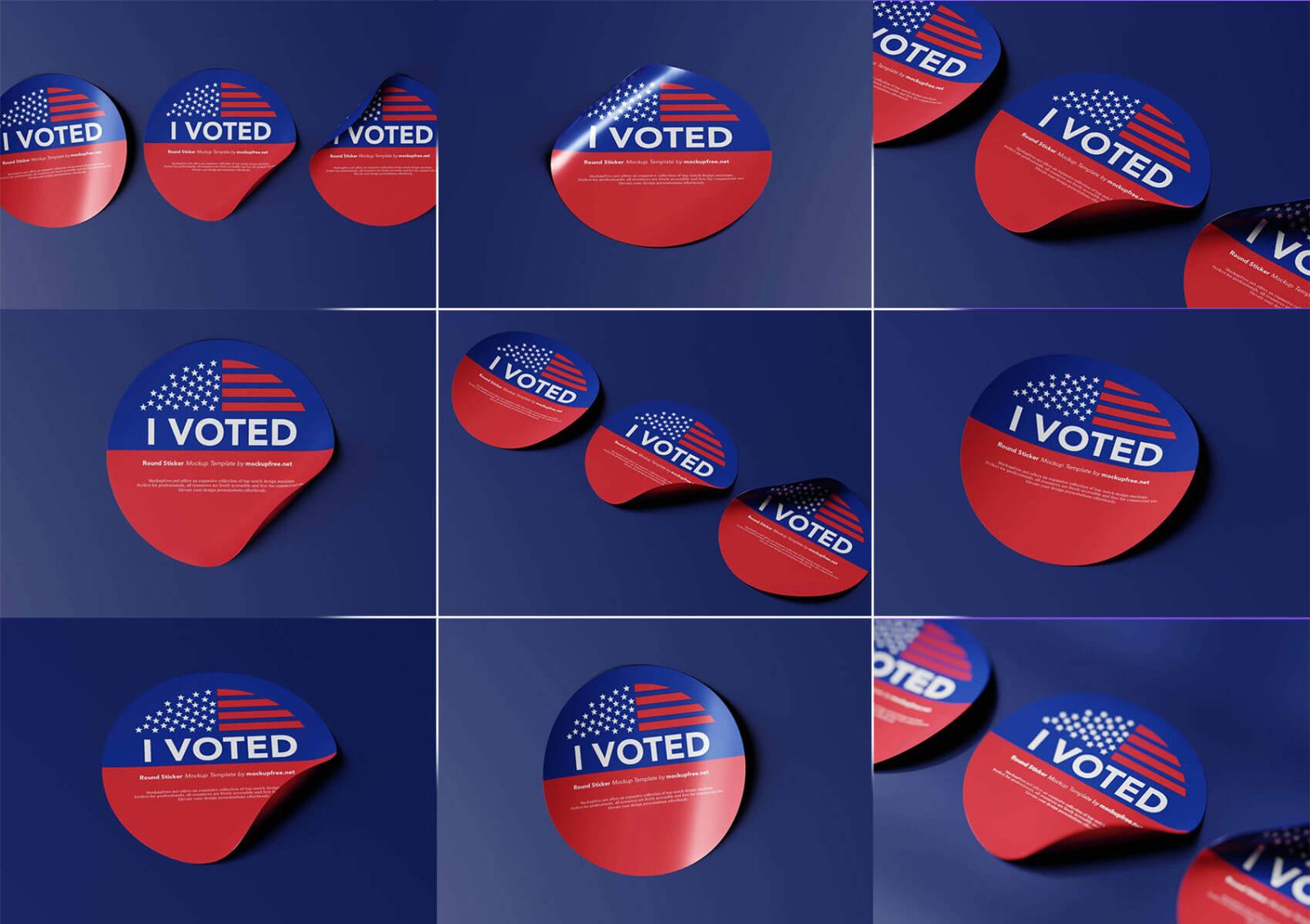 I Voted Sticker Mockups