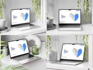 MacBook On Dresser Mockup