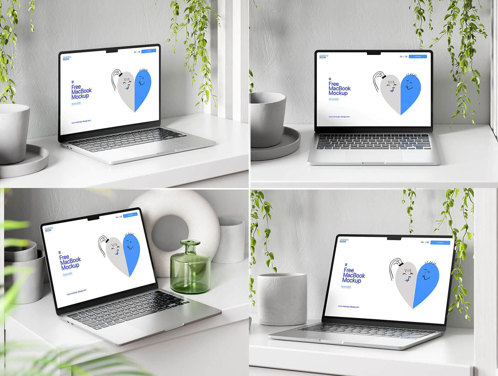 MacBook On Dresser Mockup