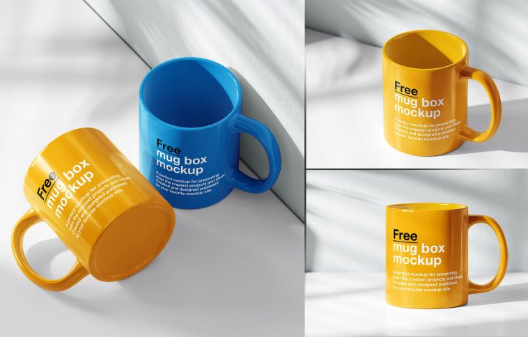 Mug On White Shelf Mockup