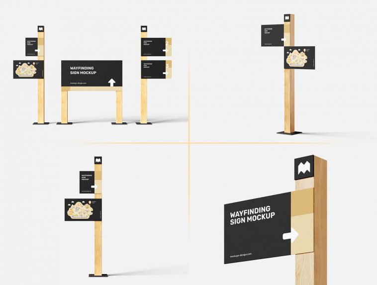 WayFinding Signs Mockup