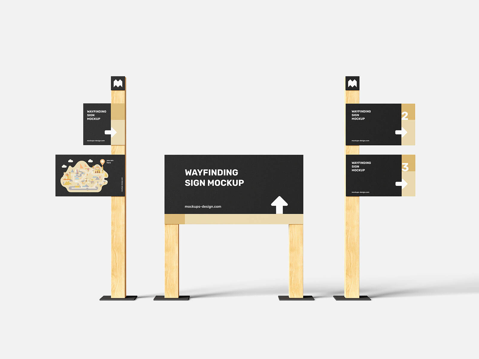 WayFinding Signs Mockup