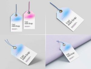 5 Free Clean Label Swing Tag Mockup PSD Files