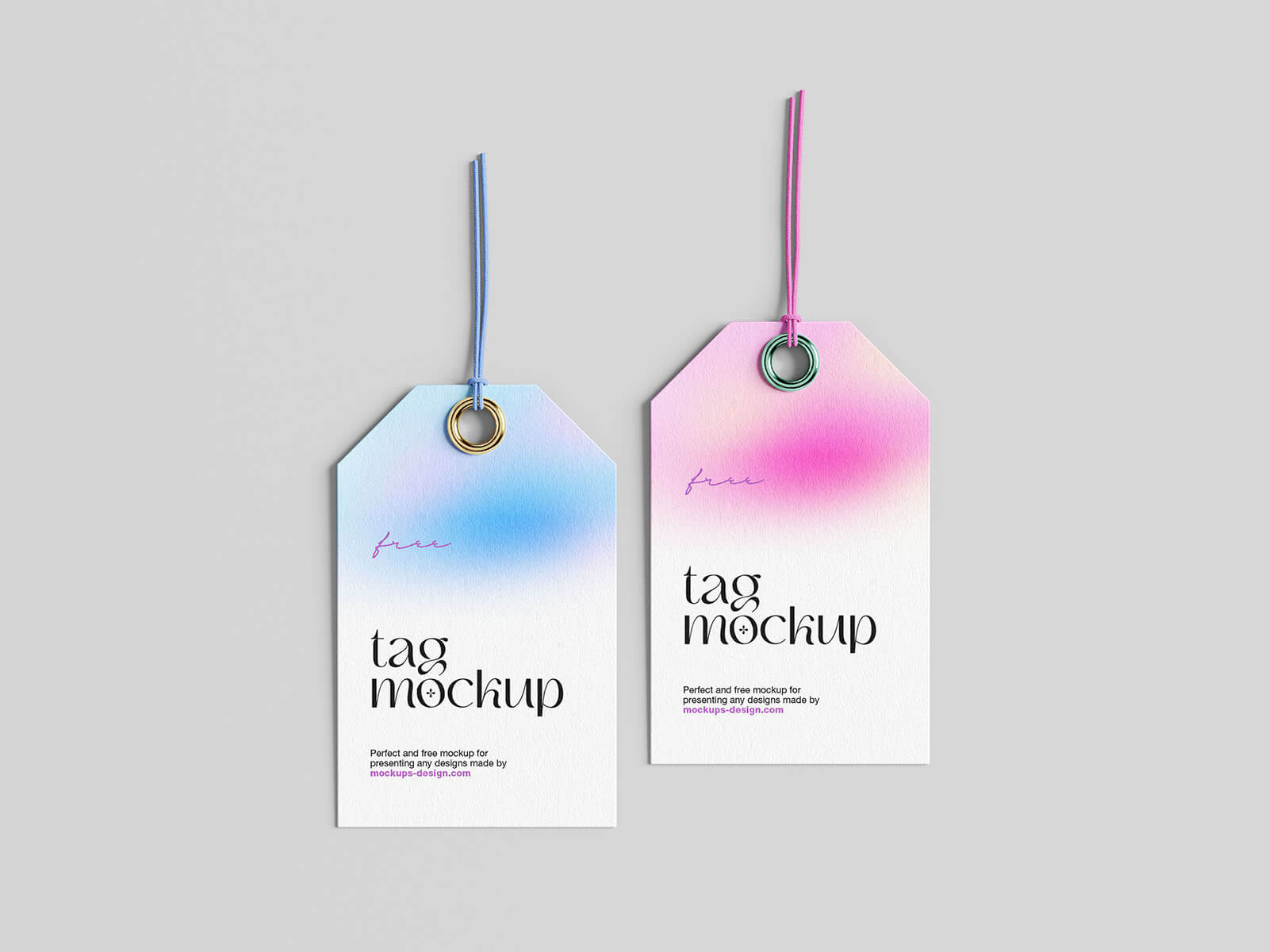 5 Free Clean Label Swing Tag Mockup PSD Files