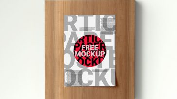 Free Pasted Vertical Poster Mockup