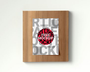 Free Pasted Vertical Poster Mockup