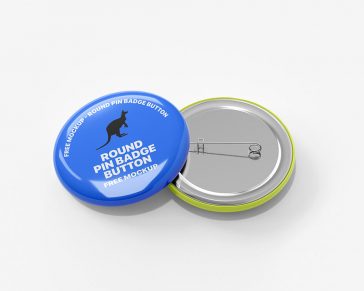 Free Round Pin Badge Button Mockup