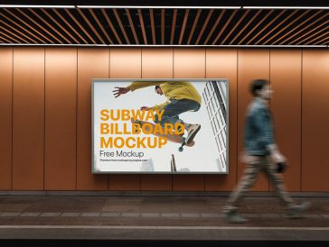 Free Subway Billboard Mockup
