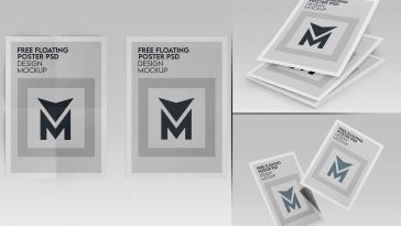 3 Free A4 Poster / Flyer Mockup PSD Files