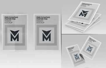 3 Free A4 Poster / Flyer Mockup PSD Files