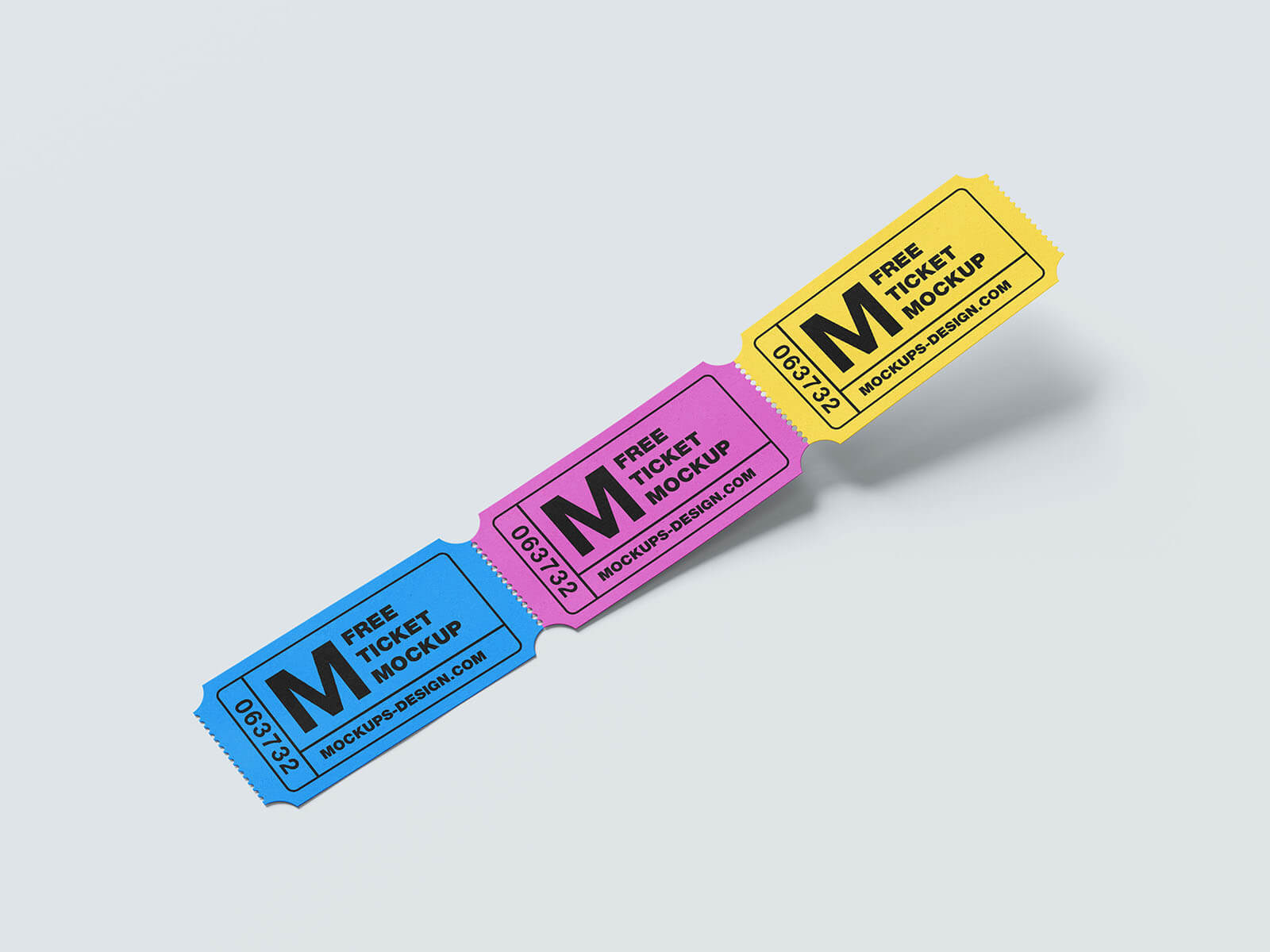 5 Free Paper Ticket / Coupon Mockup PSD Files