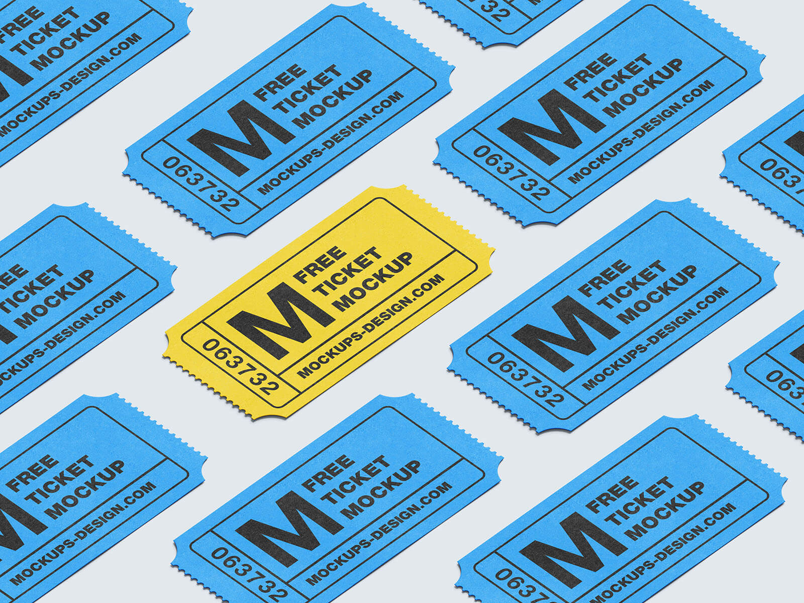 5 Free Paper Ticket / Coupon Mockup PSD Files