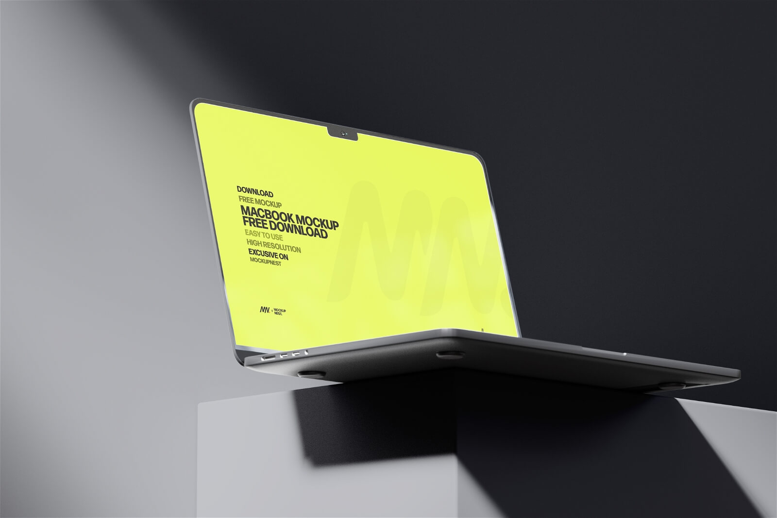 Macbook Pro Mockup In Dark Light
